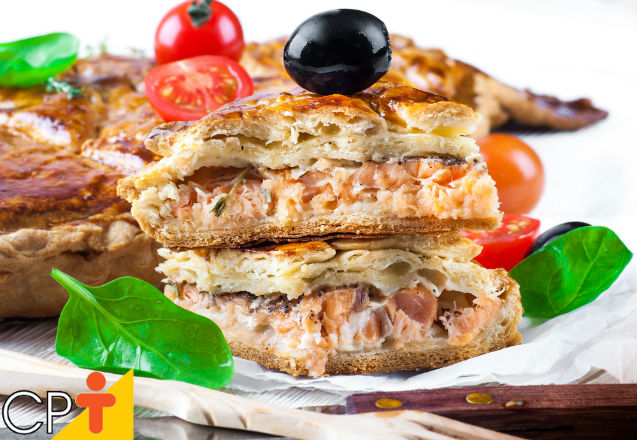 Torta folhada de bacalhau   Artigos Cursos CPT