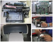 A manutenção preventiva consiste em desmontar a impressora, checar e limpar todos os seus componentes e contatos.