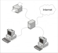 A linguagem Java também permite desenvolver um aplicativo que se comunique de forma que cliente e servidor interajam em uma rede de computadores.