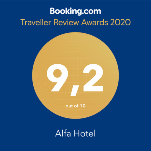 Alfa Hotel comemora pr&ecirc;mio Traveler Review, da Booking.com